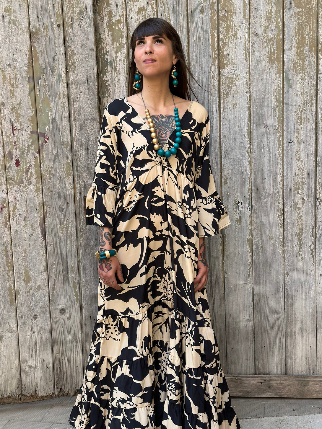 Vestito lungo seta Maria Antonietta-Vestito-Bijondo-nero-S-M-Bijondo