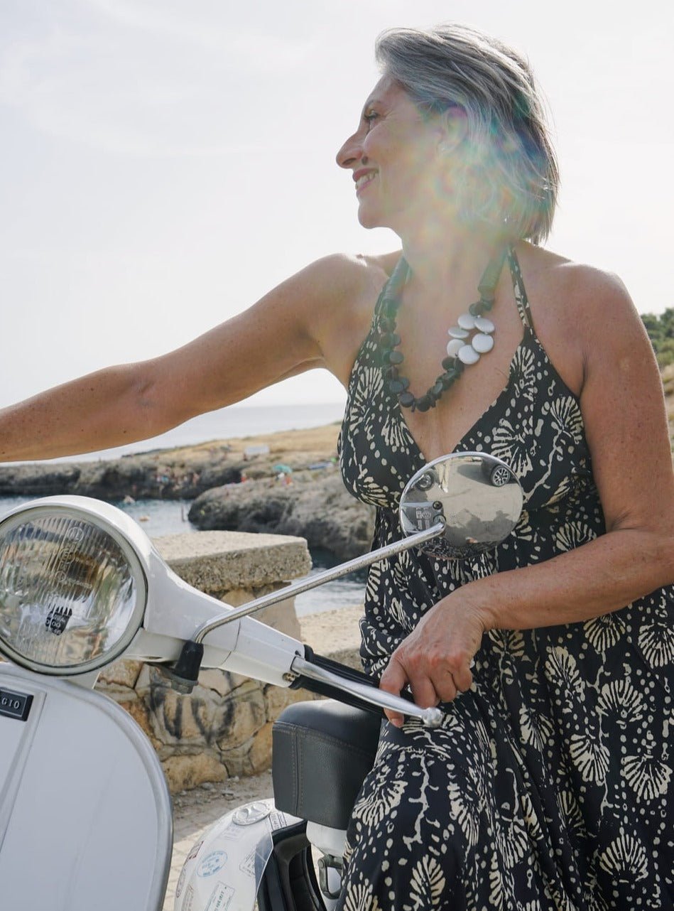 Vestito Nina seta - arancione - Bijondo