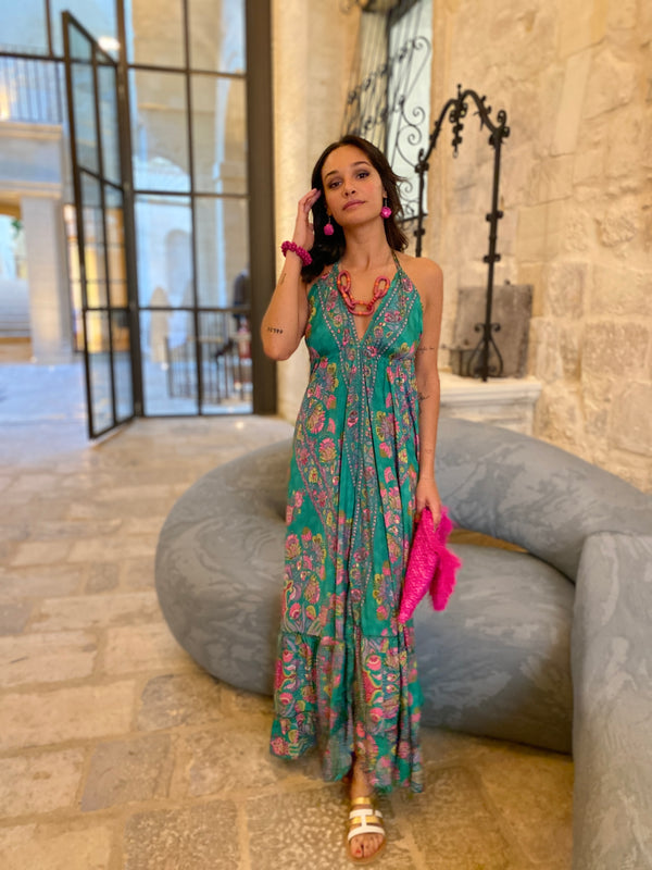 Vestito lungo seta open back Nina-Vestito-WhyY-Bijondo