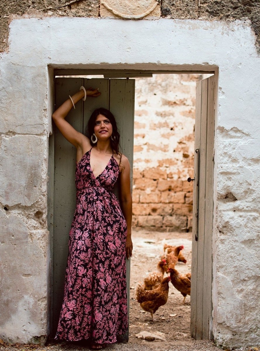 Vestito Lungo Uliana Open Back - rosso - Bijondo