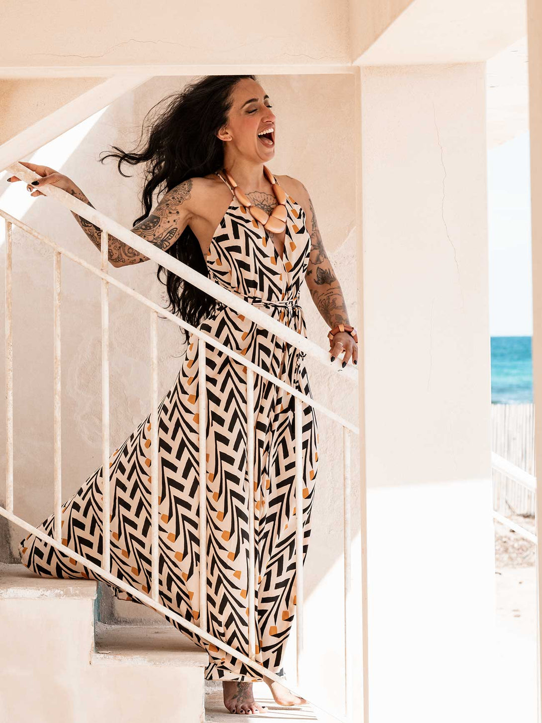 Vestito lungo seta open back Uliana-Vestito-WhyY-Bijondo