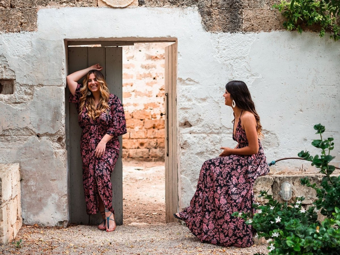 Vestito Lungo Uliana Open Back - salmone - Bijondo