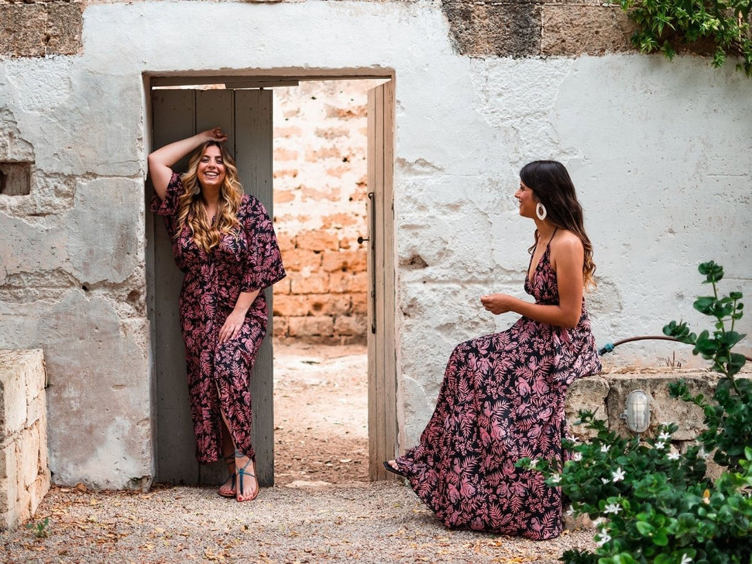 Vestito Lungo Uliana Open Back - salmone - Bijondo