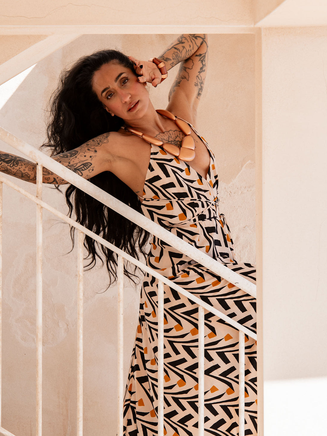 Vestito lungo seta open back Uliana-Vestito-WhyY-Bijondo