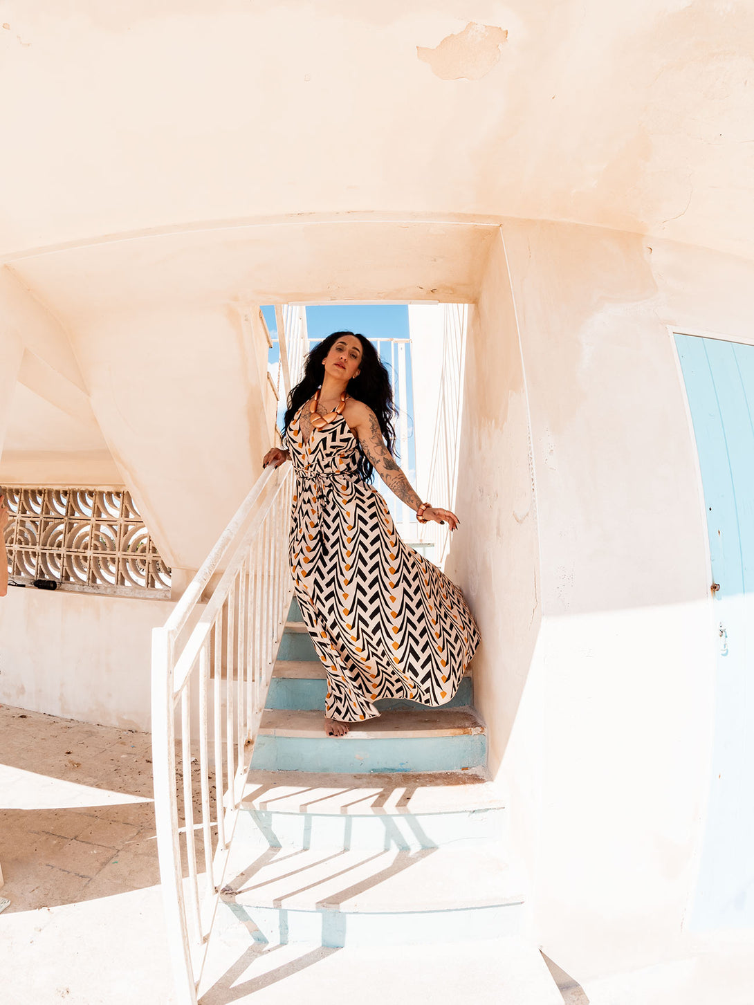 Vestito lungo seta open back Uliana-Vestito-WhyY-Bijondo