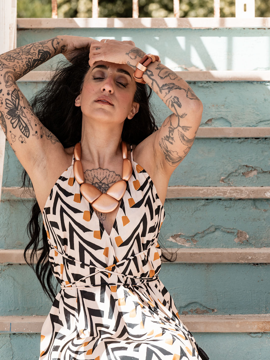 Vestito lungo seta open back Uliana-Vestito-WhyY-Bijondo