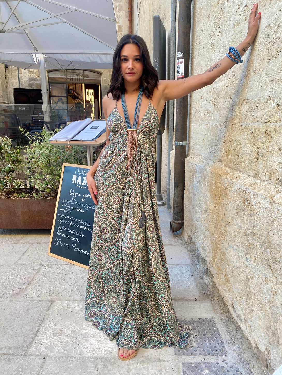 Vestito lungo seta open back Uliana-Vestito-WhyY-Bijondo