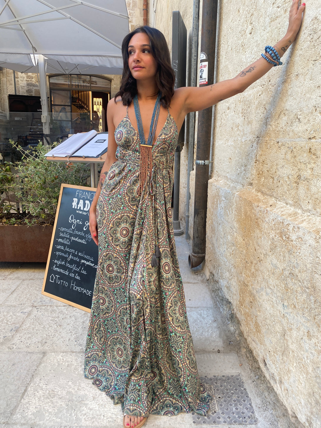 Vestito lungo seta open back Uliana-Vestito-WhyY-Bijondo