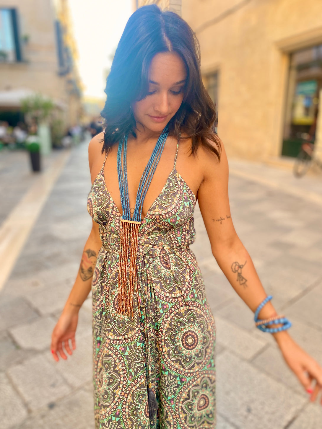 Vestito lungo seta open back Uliana-Vestito-WhyY-Bijondo