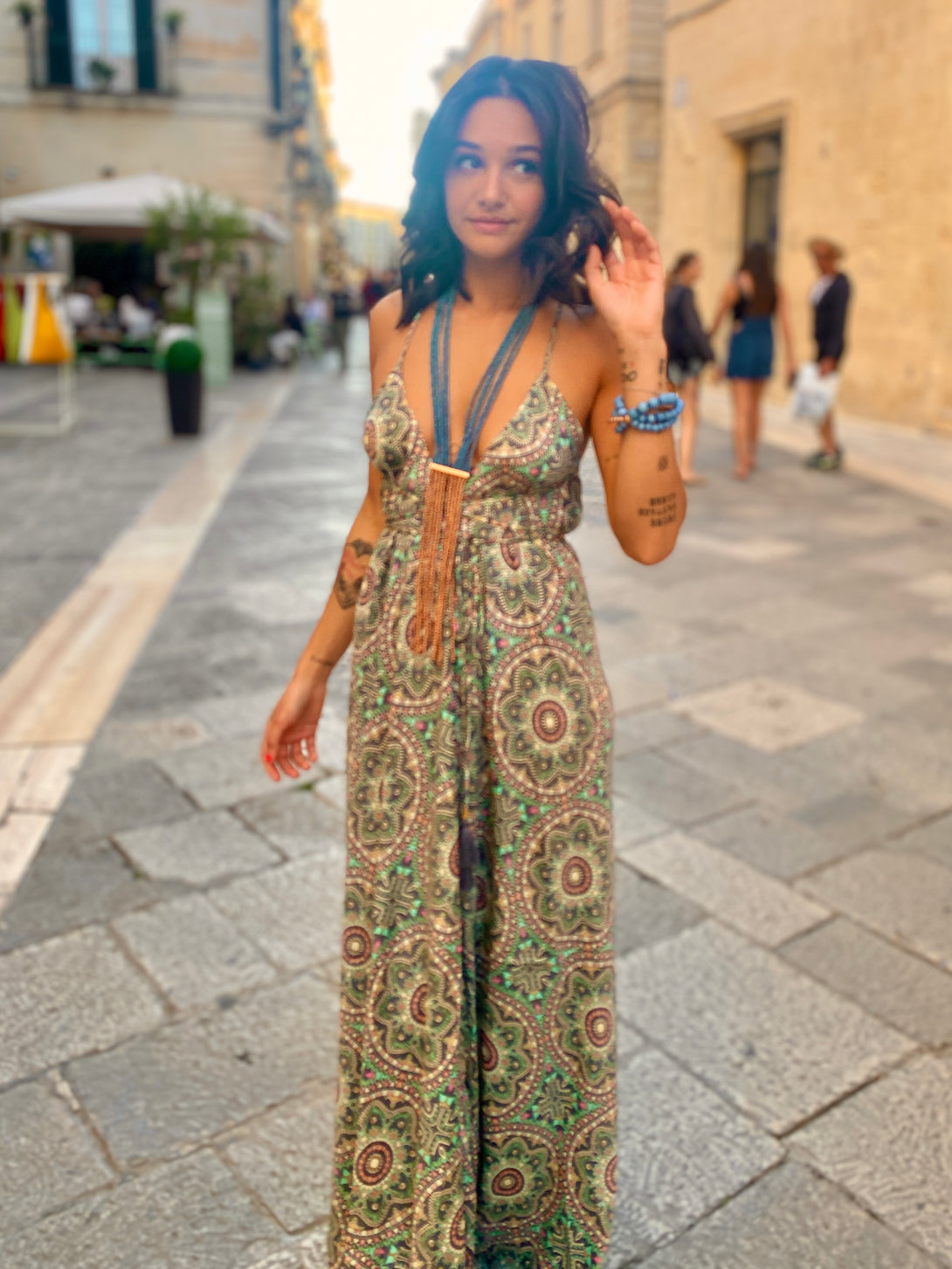 Vestito lungo seta open back Uliana-Vestito-WhyY-Bijondo