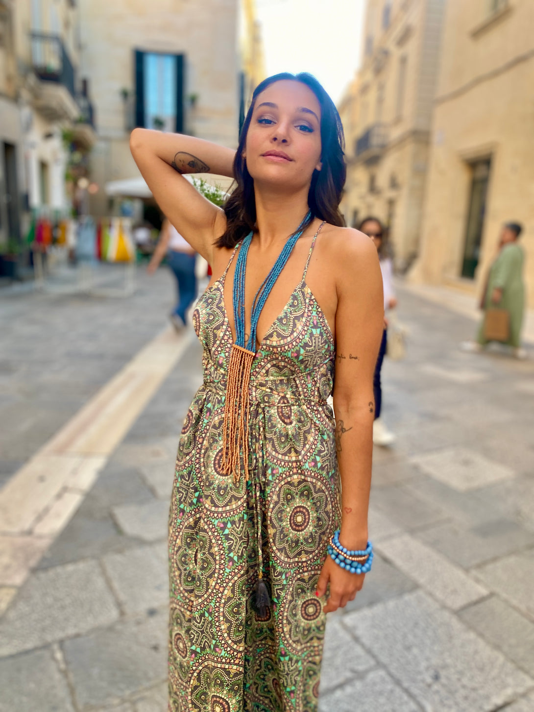 Vestito lungo seta open back Uliana-Vestito-WhyY-Bijondo