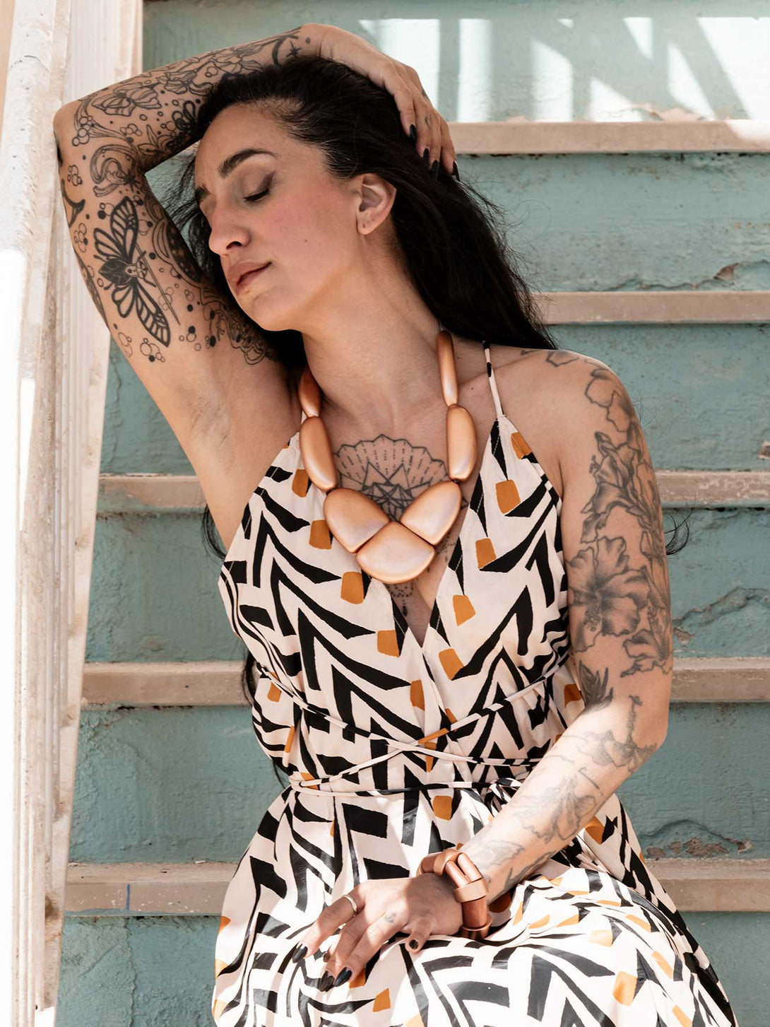 Vestito lungo seta open back Uliana-Vestito-WhyY-beige-taglia unica-Bijondo