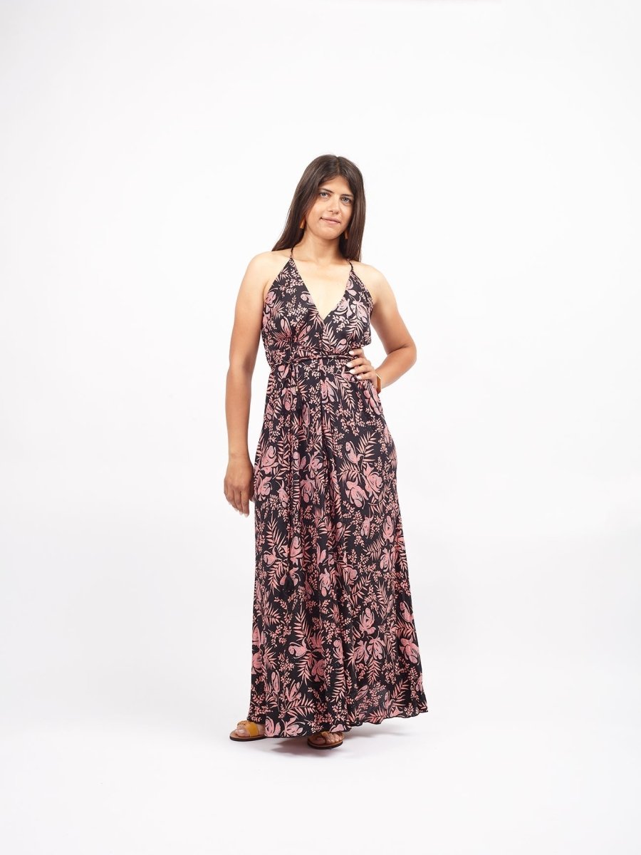 Vestito Lungo Uliana Open Back - rosa - Bijondo