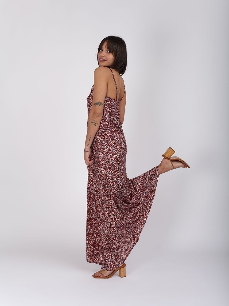 Vestito Seta Selma - azzurro - Bijondo