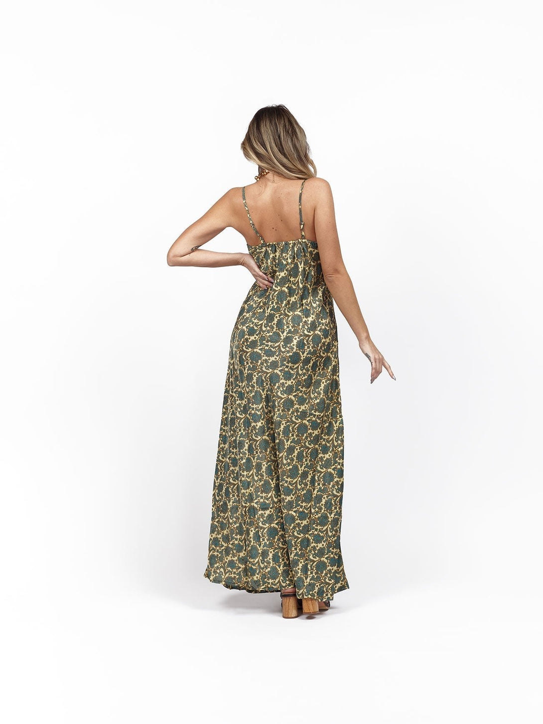 Vestito lungo slip seta Selma - avorio - Bijondo