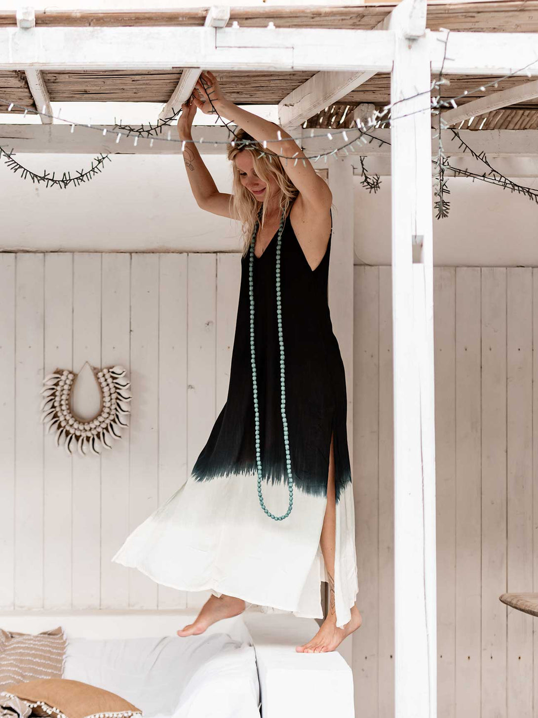 Vestito lungo stampa sfumata rayon Marzia-Vestito-Bijondo-Bijondo