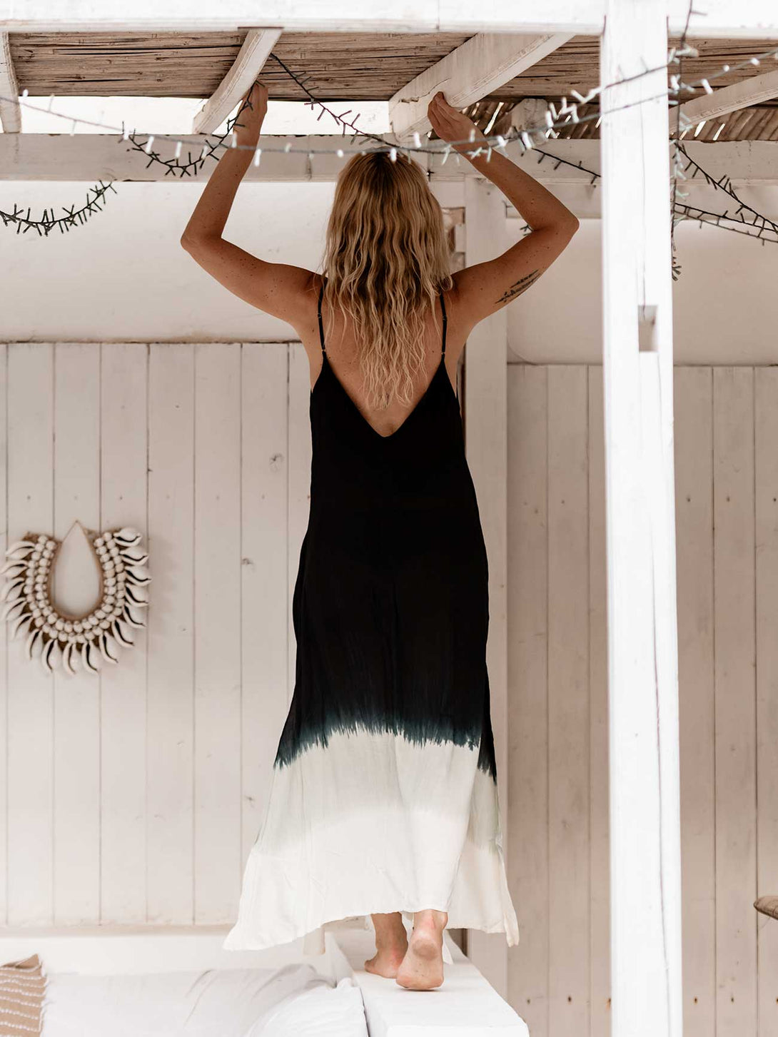 Vestito lungo stampa sfumata rayon Marzia-Vestito-Bijondo-Bijondo