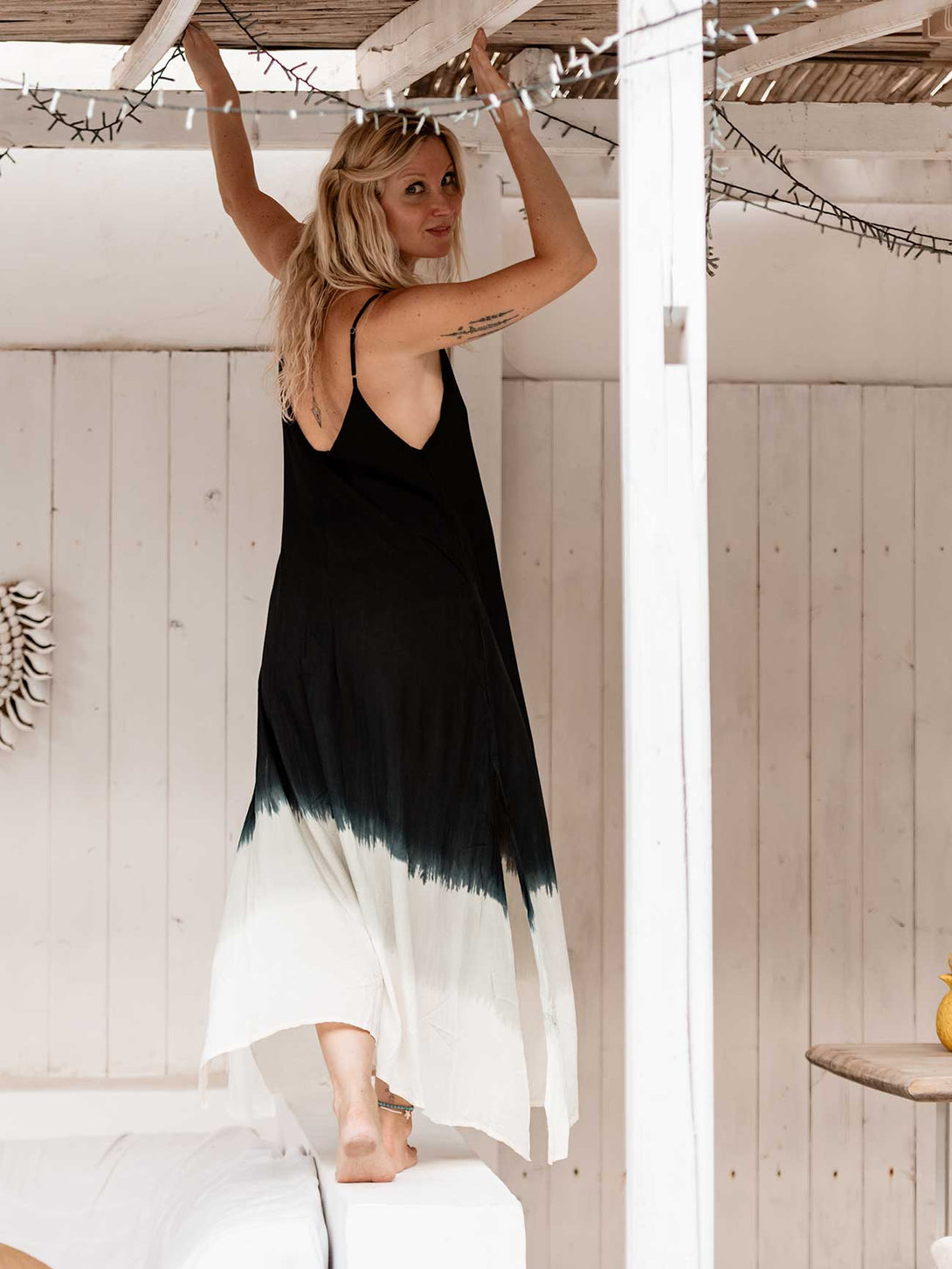 Vestito lungo stampa sfumata rayon Marzia-Vestito-Bijondo-Bijondo