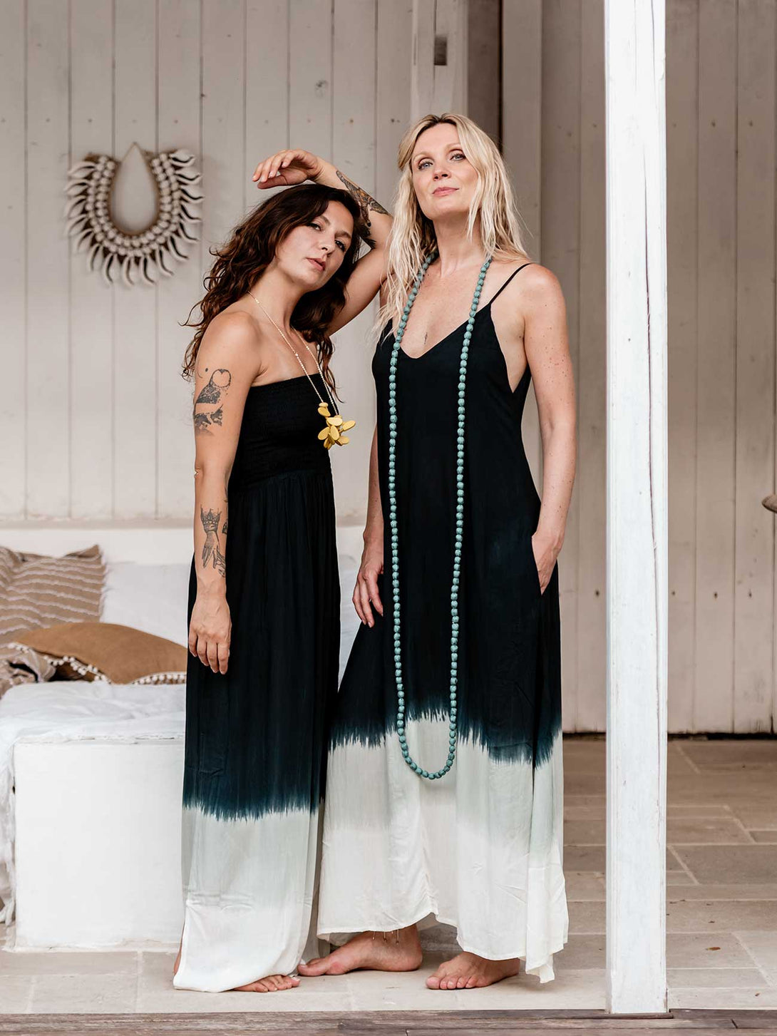 Vestito lungo stampa sfumata rayon Marzia-Vestito-Bijondo-Bijondo