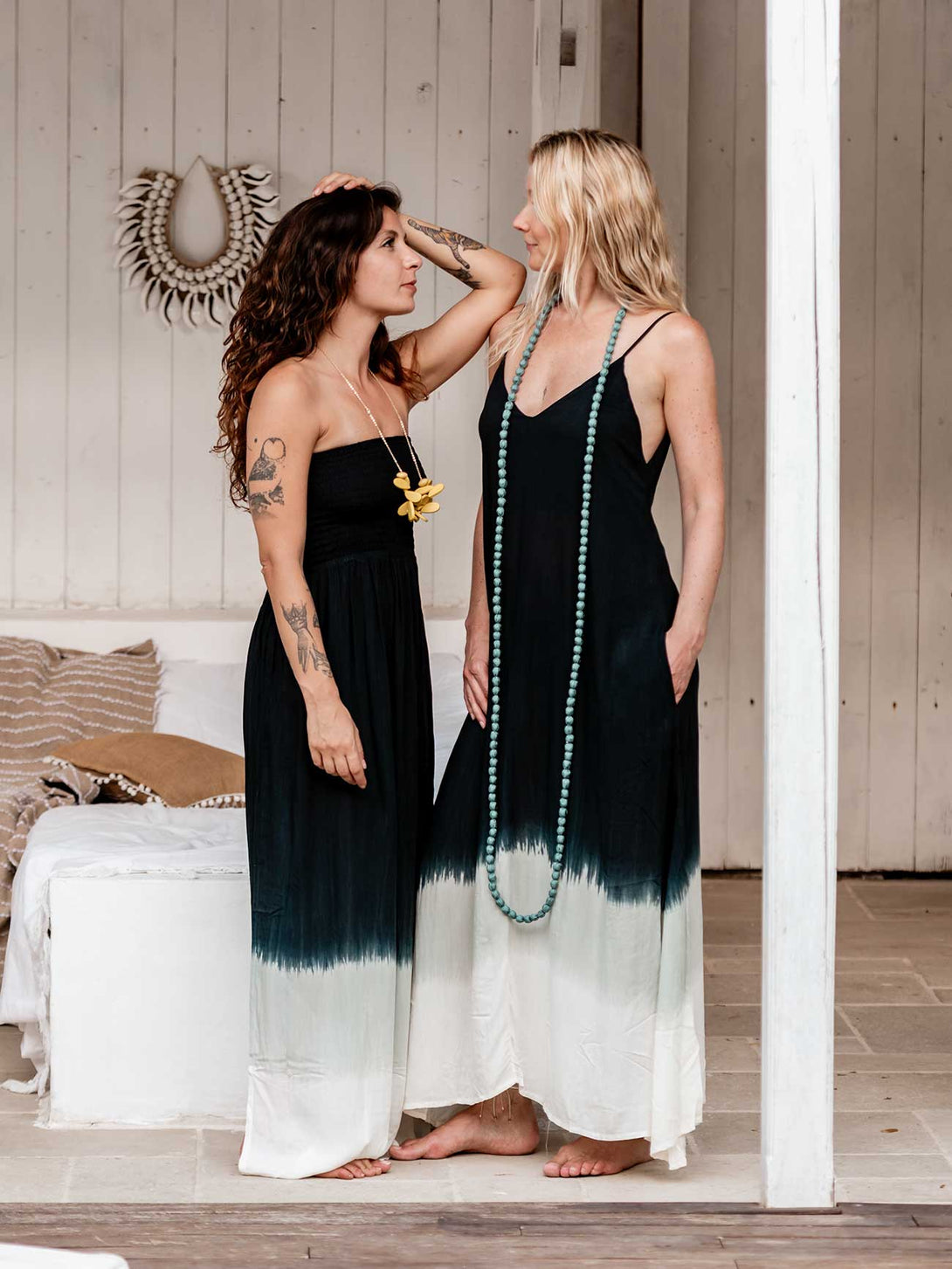 Vestito lungo stampa sfumata rayon Marzia-Vestito-Bijondo-Bijondo