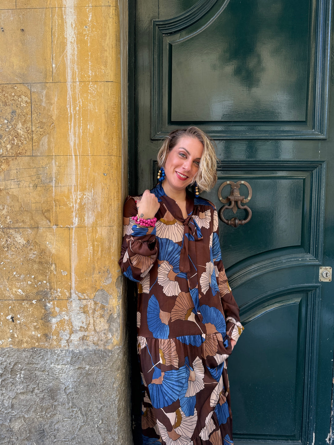 Vestito lungo viscosa Jemma-vestito-Bijondo-Marrone-S-Bijondo