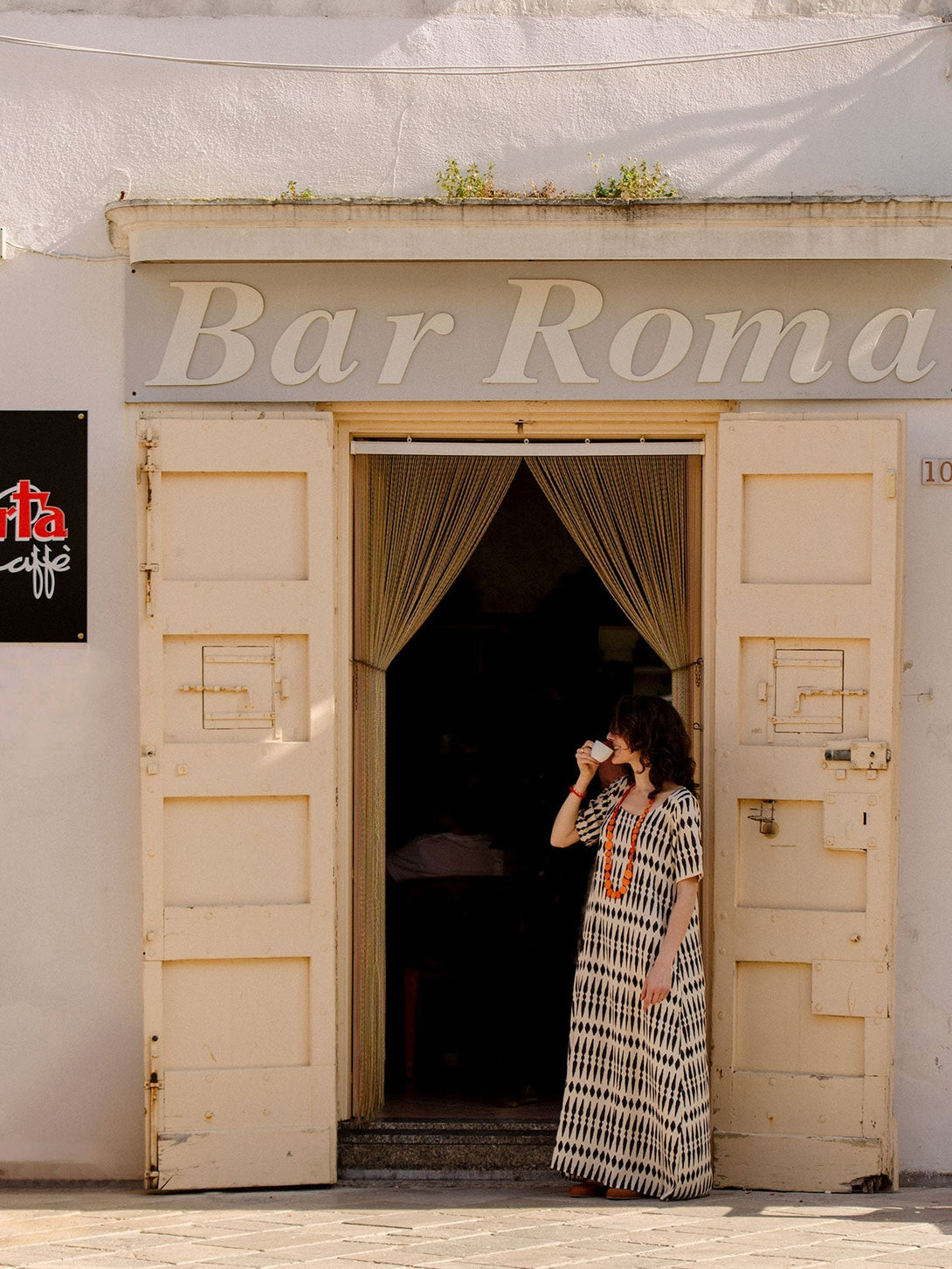 Vestito lungo cotone manica corta Sonny-bianco-S-M-Bijondo