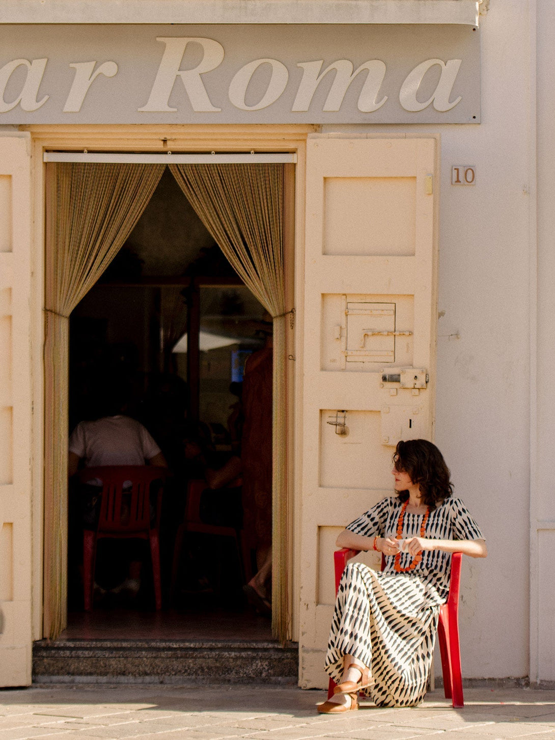 Vestito lungo cotone manica corta Sonny-bianco-S-M-Bijondo