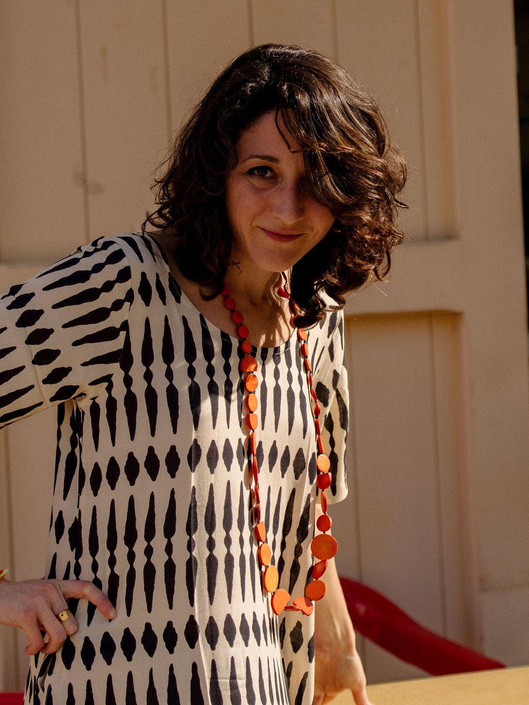 Vestito lungo cotone manica corta Sonny-bianco-S-M-Bijondo