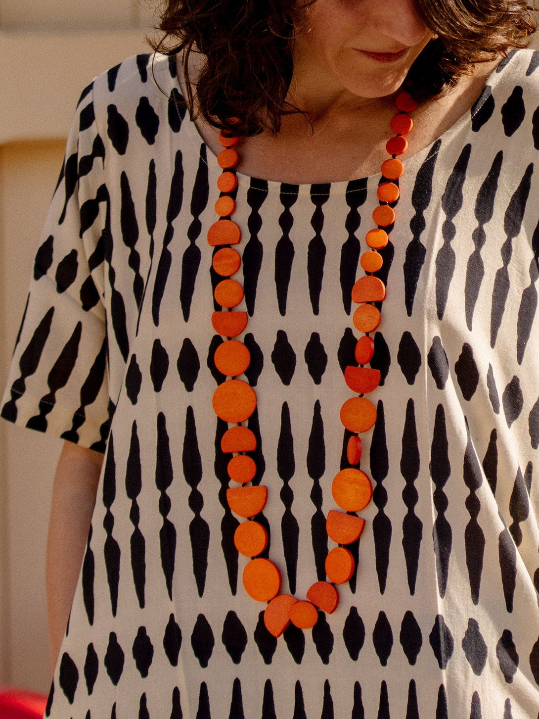 Vestito lungo cotone manica corta Sonny-bianco-S-M-Bijondo