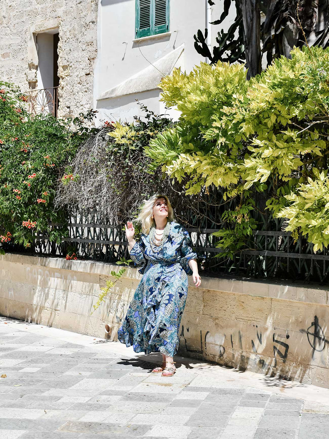 Vestito lungo wrap seta rouches Gilda-Vestito-WhyY-Bijondo