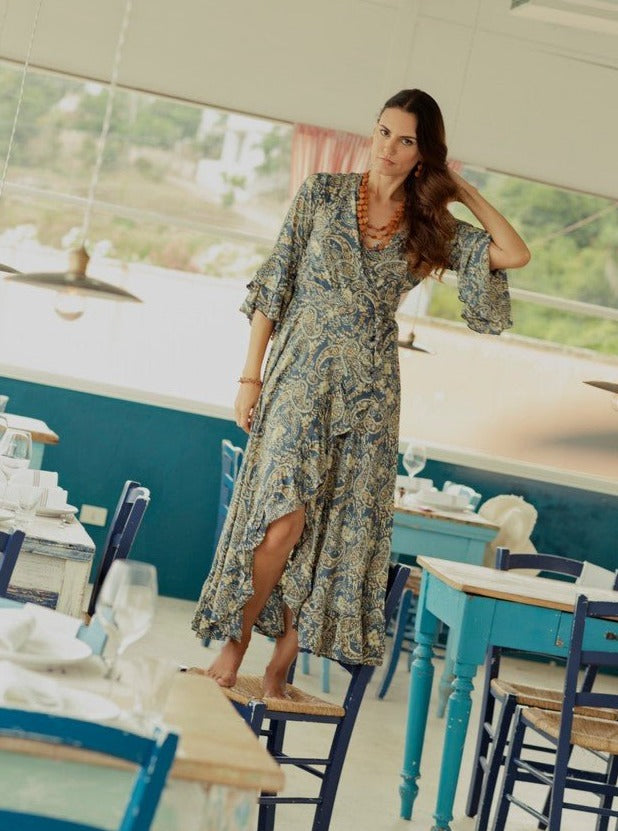 Vestito Gilda - blu - Bijondo