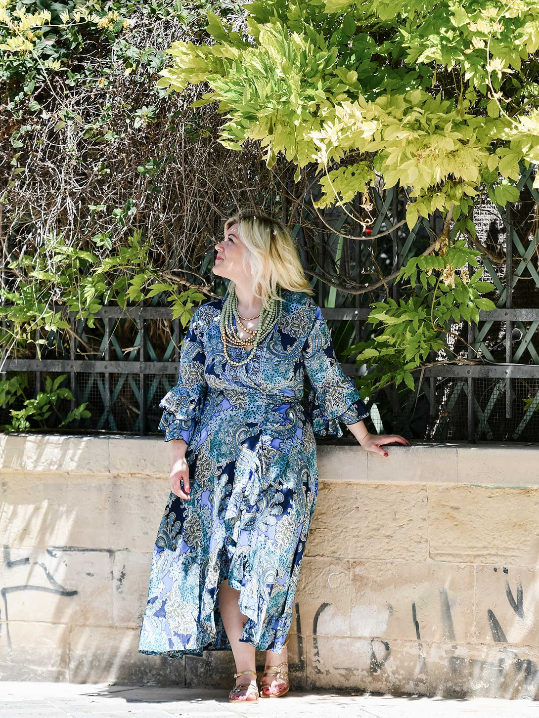 Vestito lungo wrap seta rouches Gilda-Vestito-WhyY-blu scuro-S-M-Bijondo