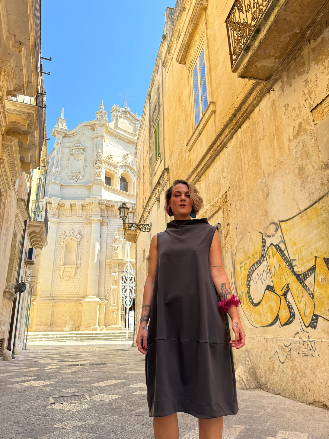 Vestito midi Debbie-vestito-Bijondo-Bijondo