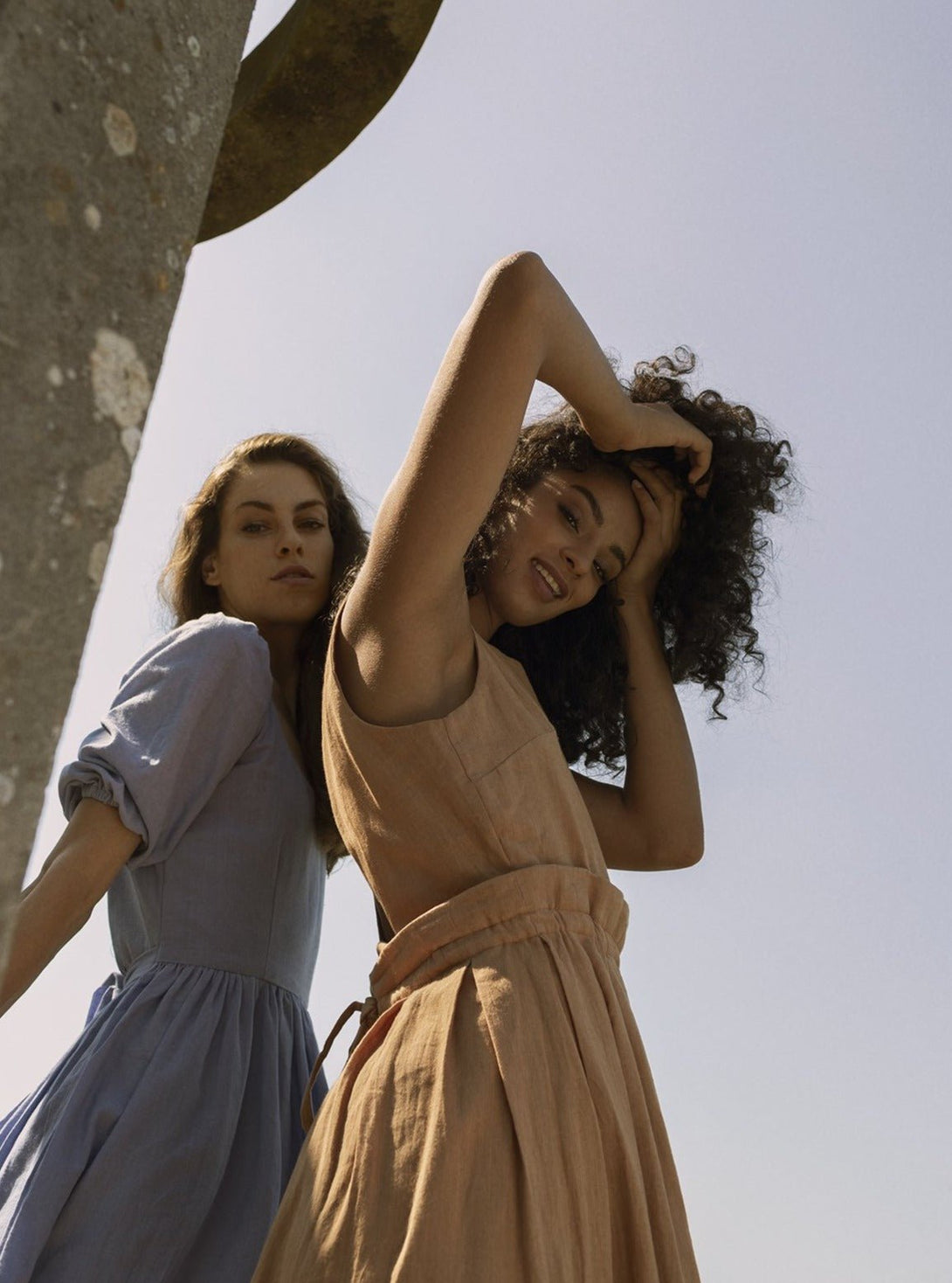 Vestito midi cotone Bhanwari - bianco - Bijondo