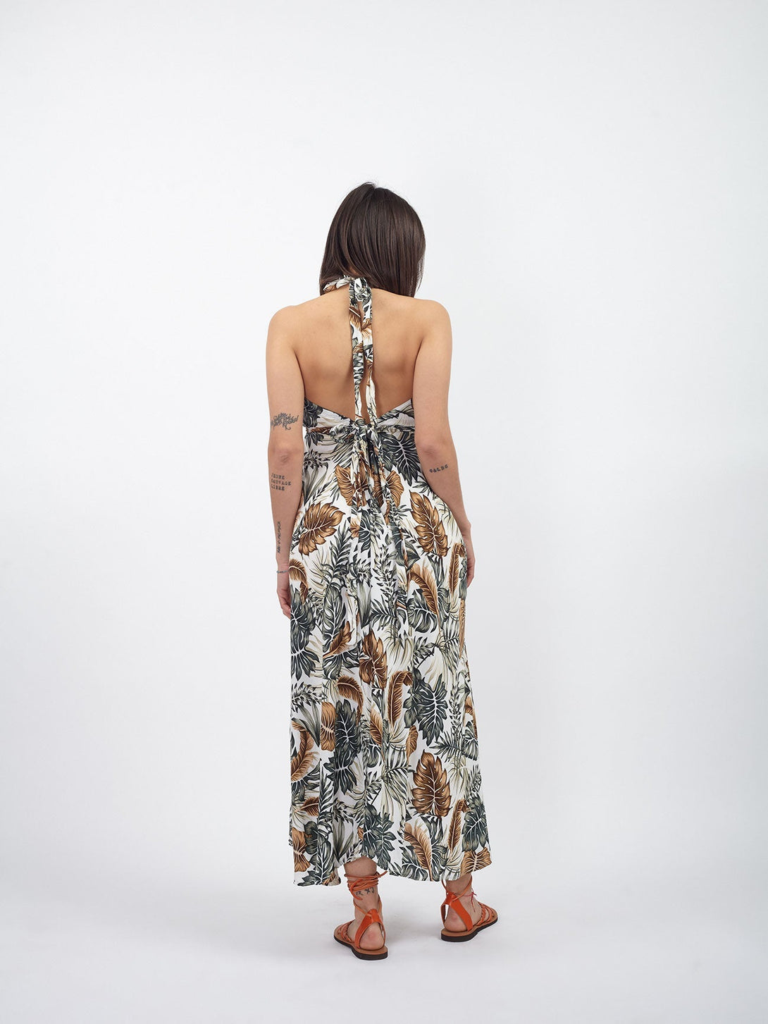 Vestito midi in rayon scollo ad incrocio Patrizia-bianco-Bijondo