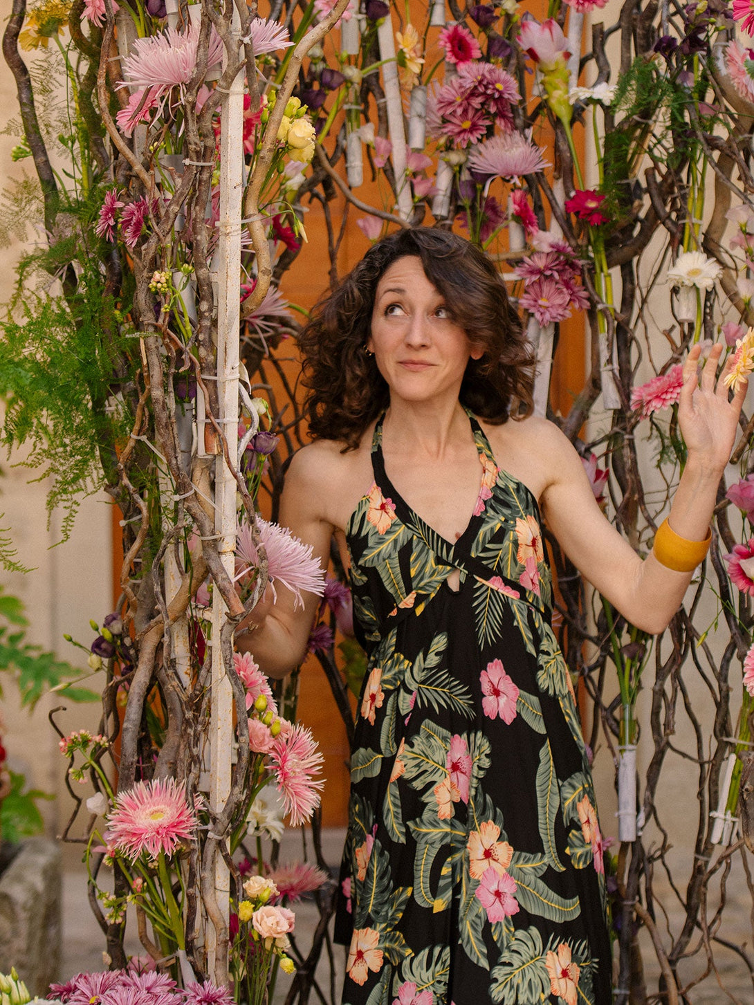 Vestito midi in rayon scollo ad incrocio Patrizia-bianco-taglia unica-Bijondo