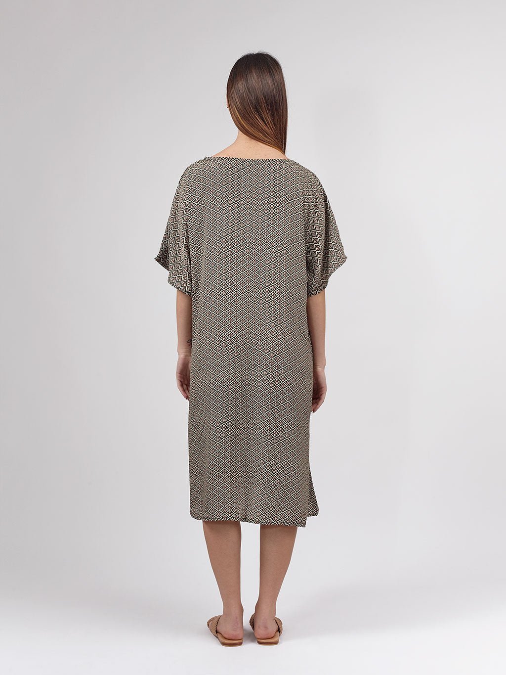 Vestito midi in seta Lucilla - rosso - Bijondo