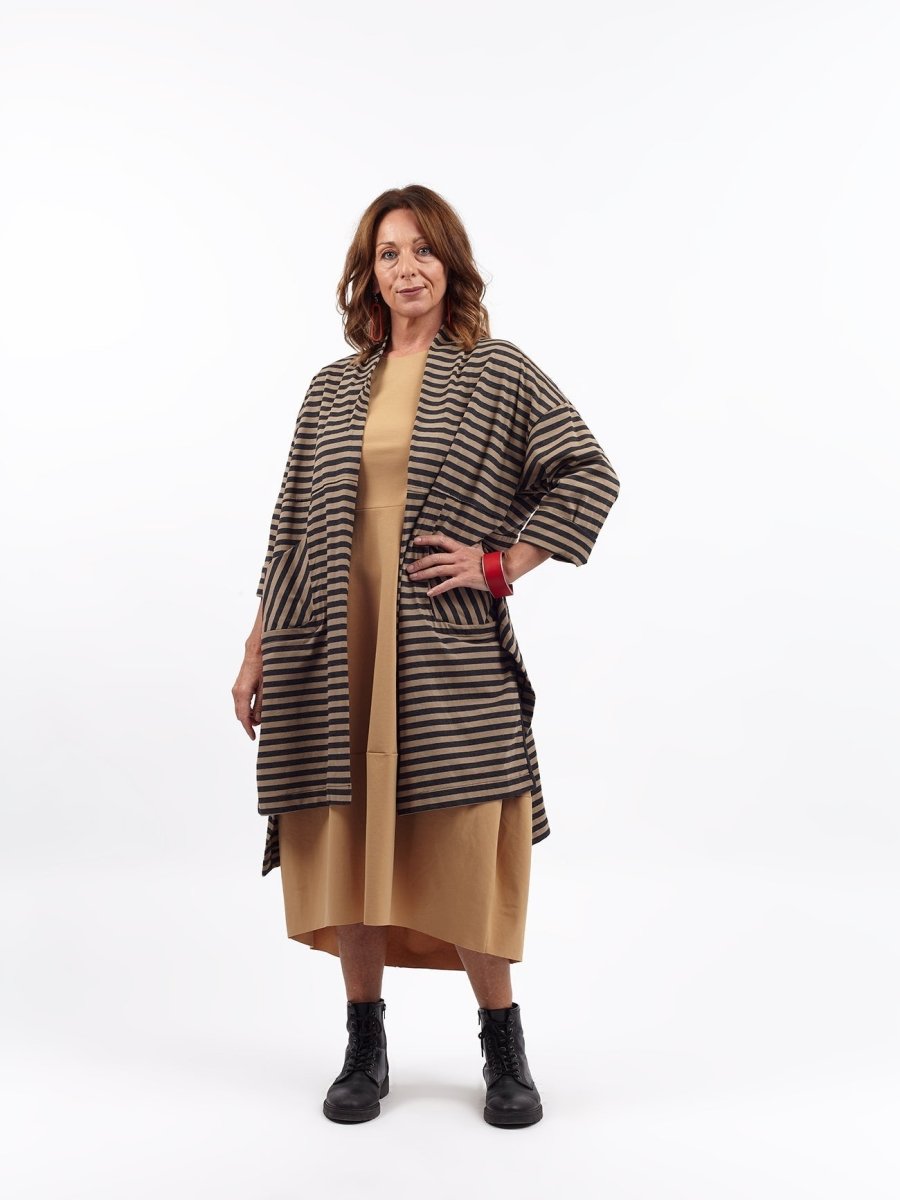 Vestito midi ovetto Yasmim - sabbia - Bijondo