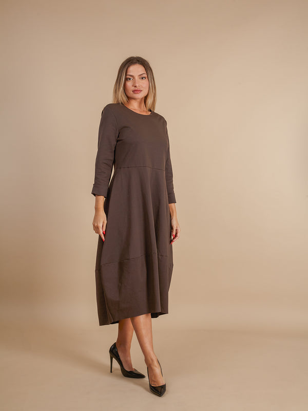 Vestito midi ovetto Yasmim-Vestito-Bijondo-Marrone-taglia unica-Bijondo