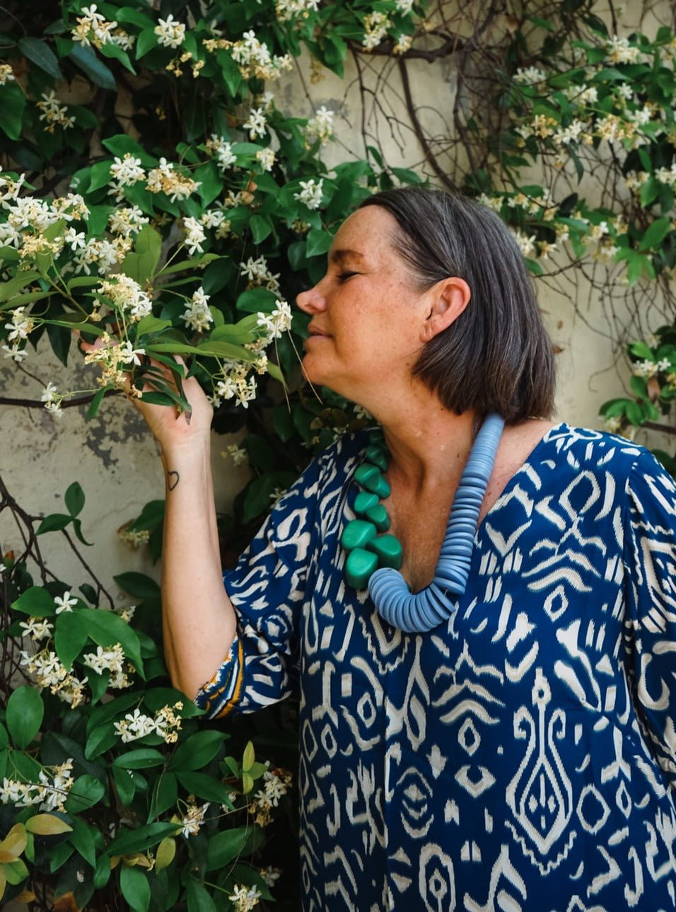 Vestito midi seta manica corta Zahra - nero - Bijondo