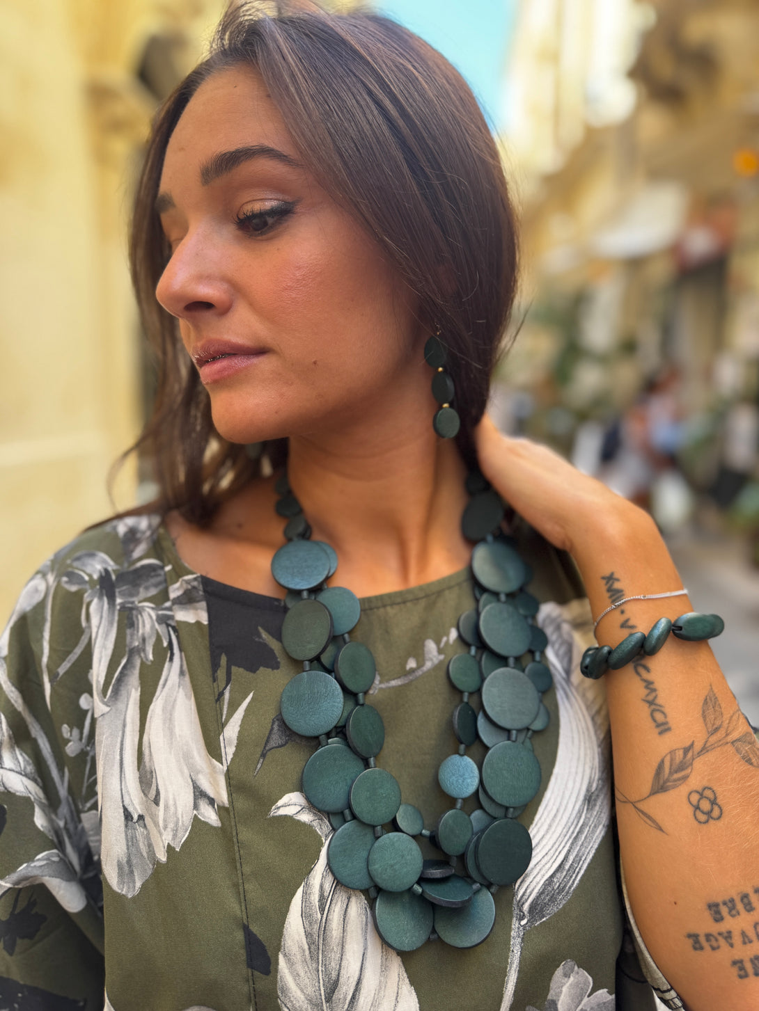 Vestito midi stampa floreale oversized Aine-vestito-Bijondo-Bijondo