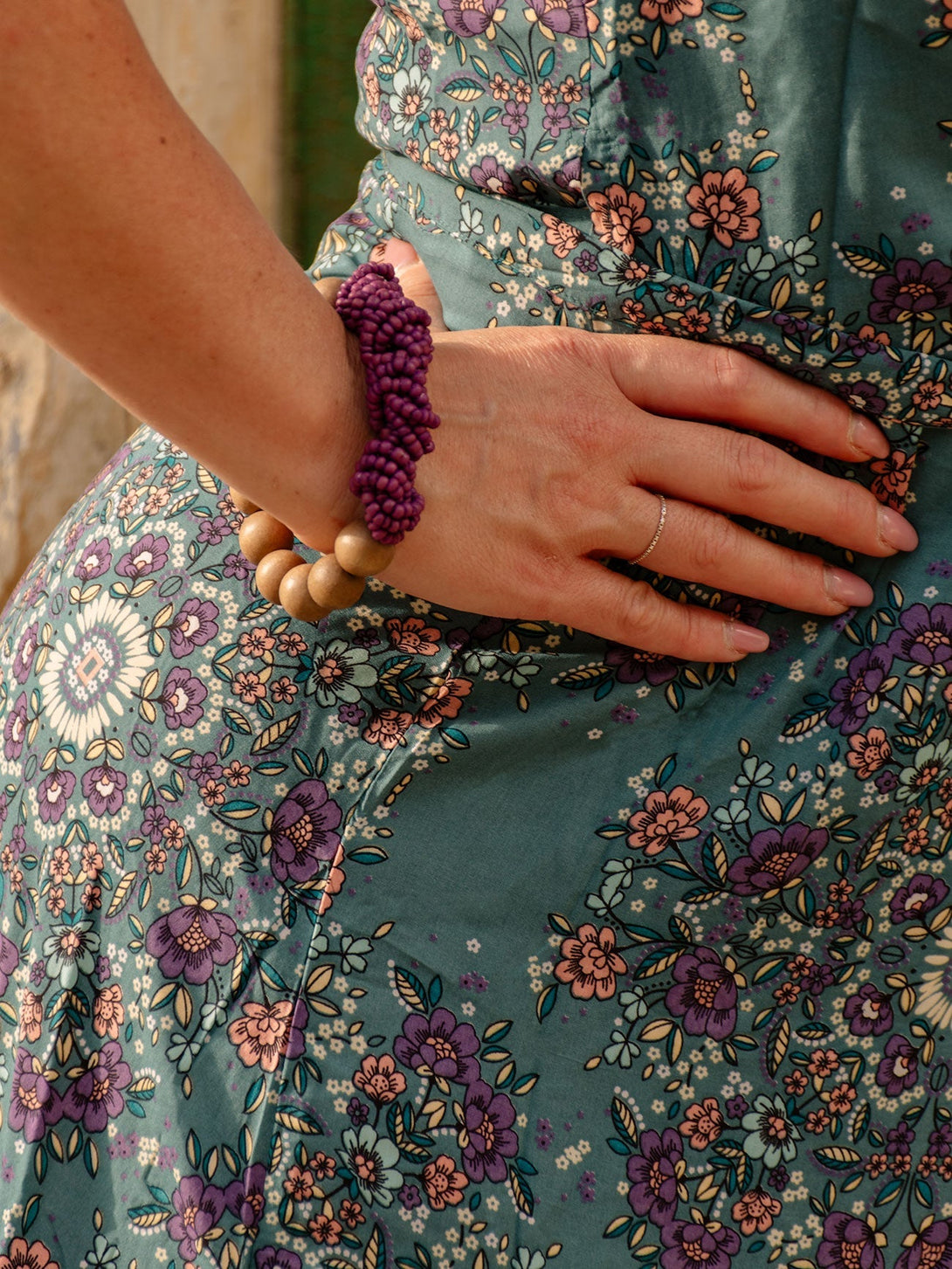 Vestito midi wrap rayon con rouches Melissa-leopardato-S-M-Bijondo