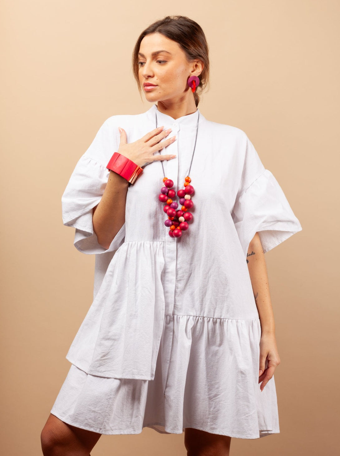 Vestito mini lino Phoebe-Vestito-Bijondo-Bijondo