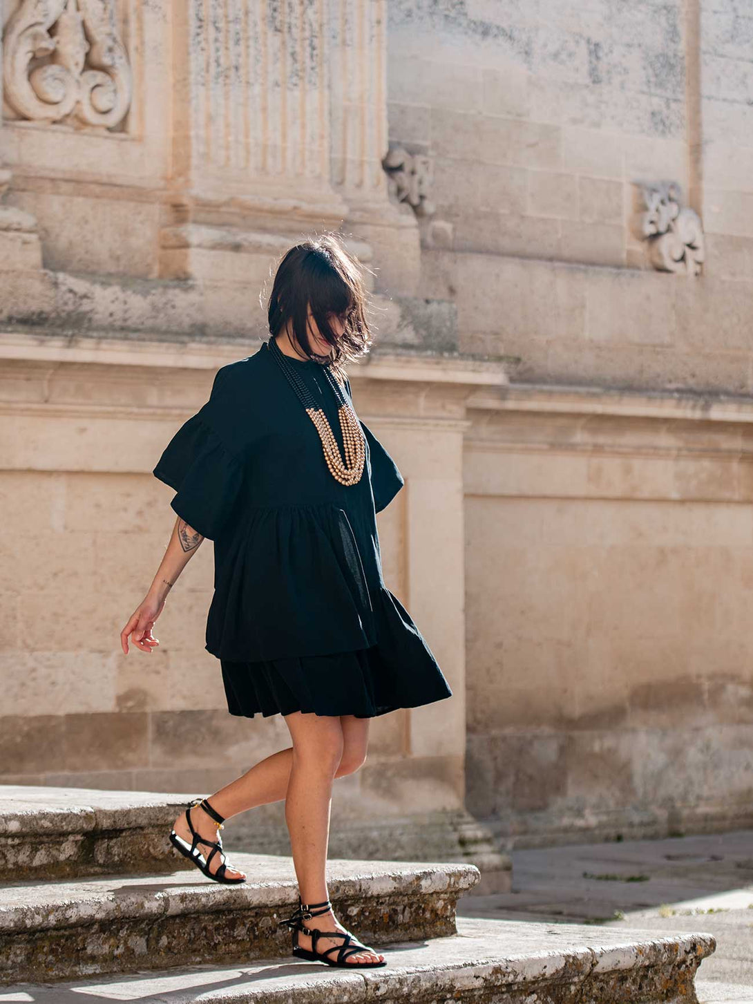 Vestito mini lino Phoebe-Vestito-Bijondo-Bijondo