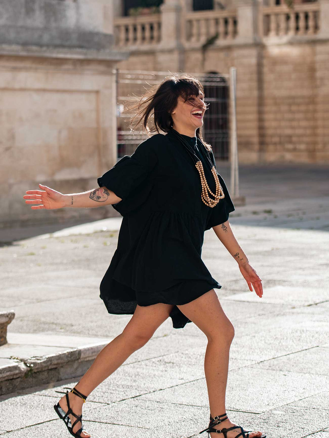 Vestito mini lino Phoebe-Vestito-Bijondo-Bijondo