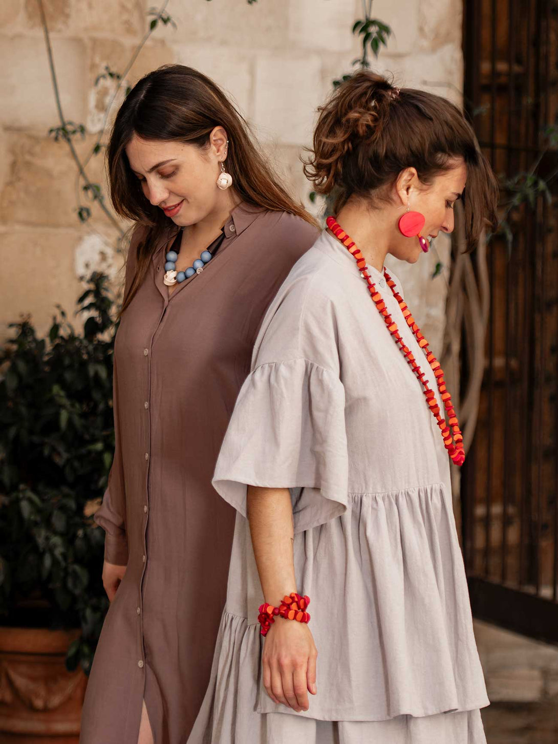 Vestito mini lino Phoebe-Vestito-Bijondo-grigio-taglia unica-Bijondo