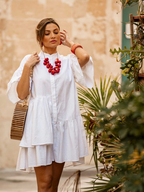 Vestito mini lino Phoebe-Vestito-Bijondo-Bijondo