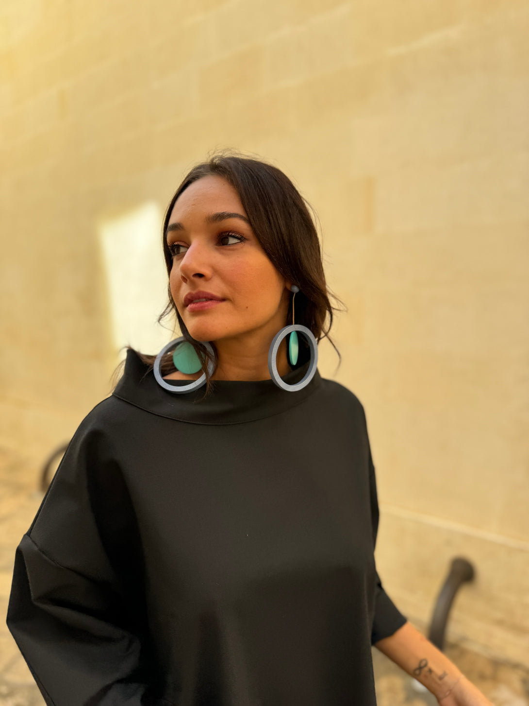 Vestito oversized midi Blue Flower-Vestito-Wendy Trendy-Bijondo