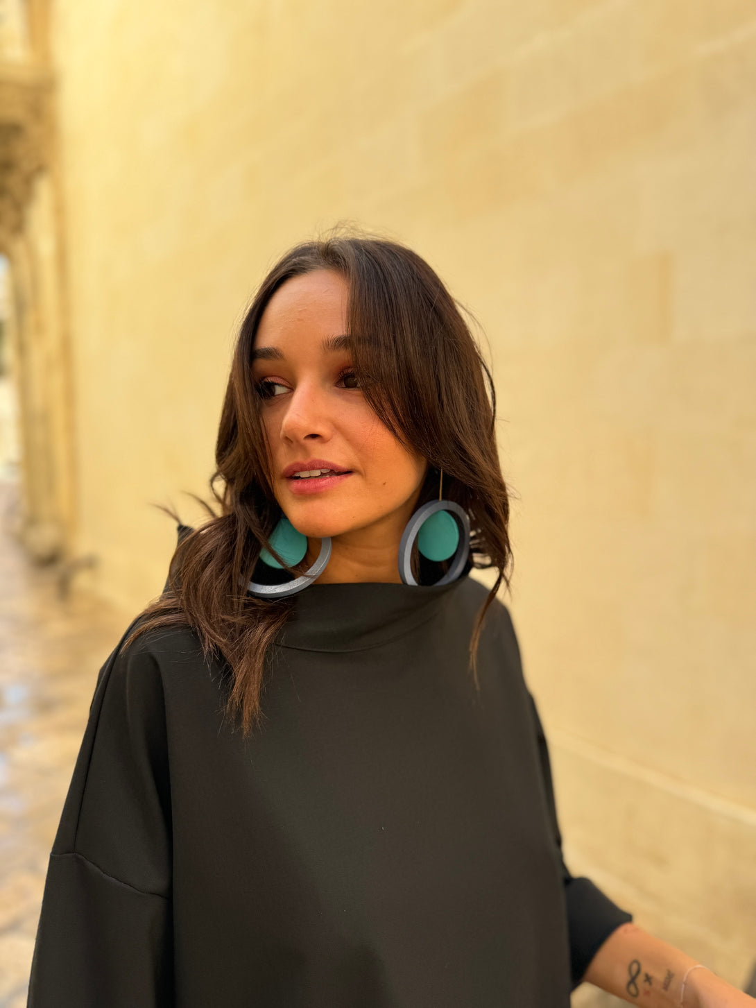 Vestito oversized midi Blue Flower-Vestito-Wendy Trendy-Bijondo