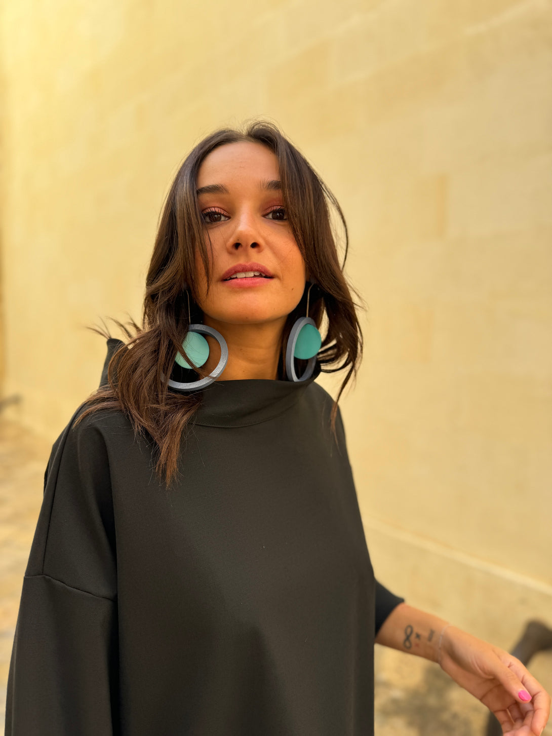 Vestito oversized midi Blue Flower-Vestito-Wendy Trendy-Bijondo